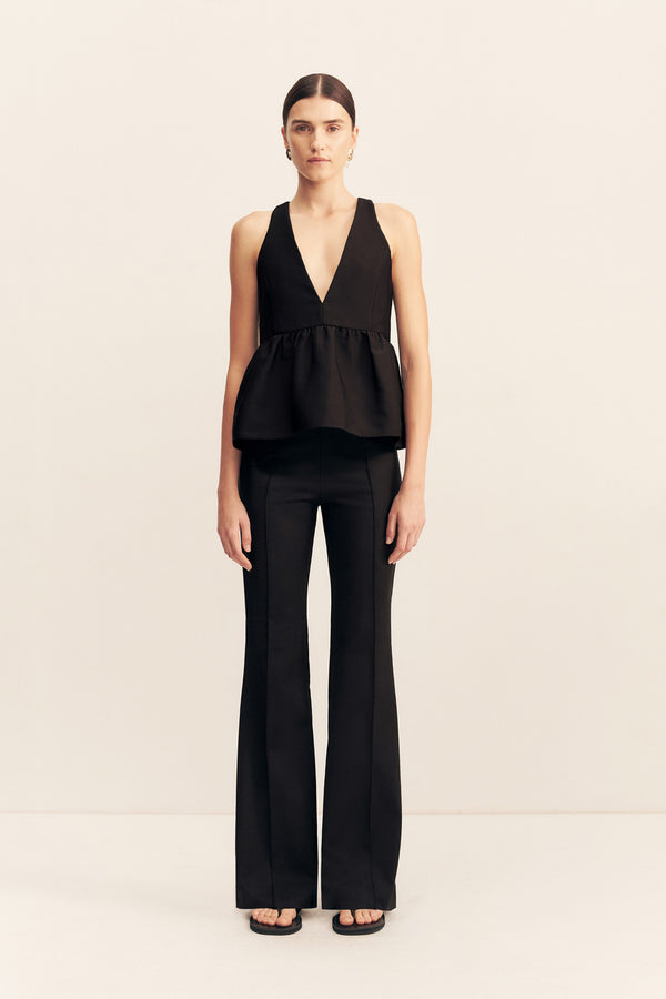 OTIS PLUNGED TOP - BLACK