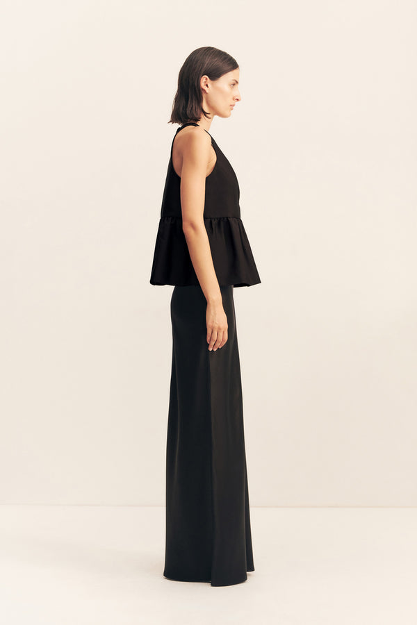 OTIS PLUNGED TOP - BLACK