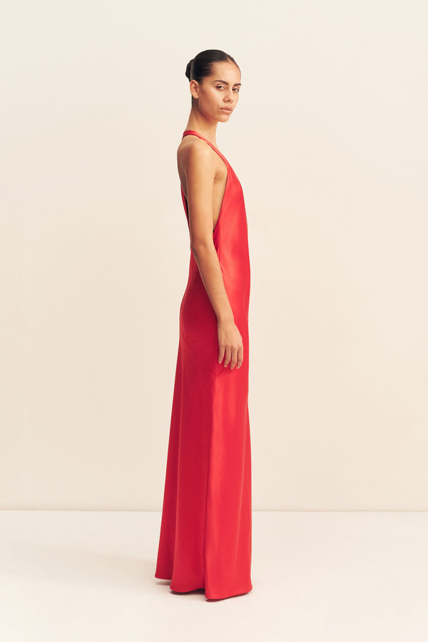 SAVANNA RACER BACK MAXI DRESS - CHILLI