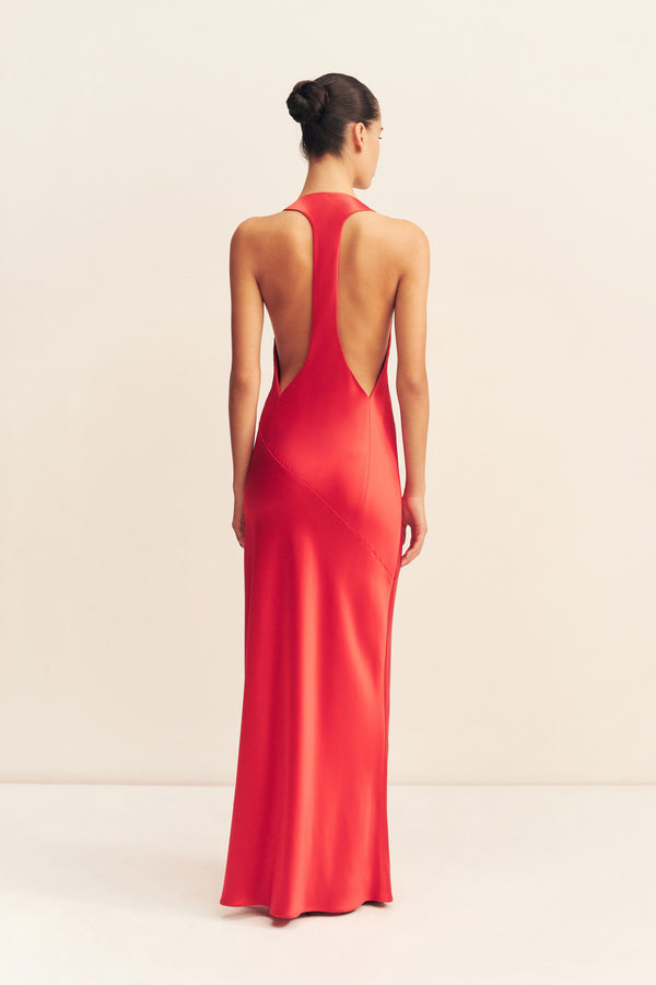 SAVANNA RACER BACK MAXI DRESS - CHILLI