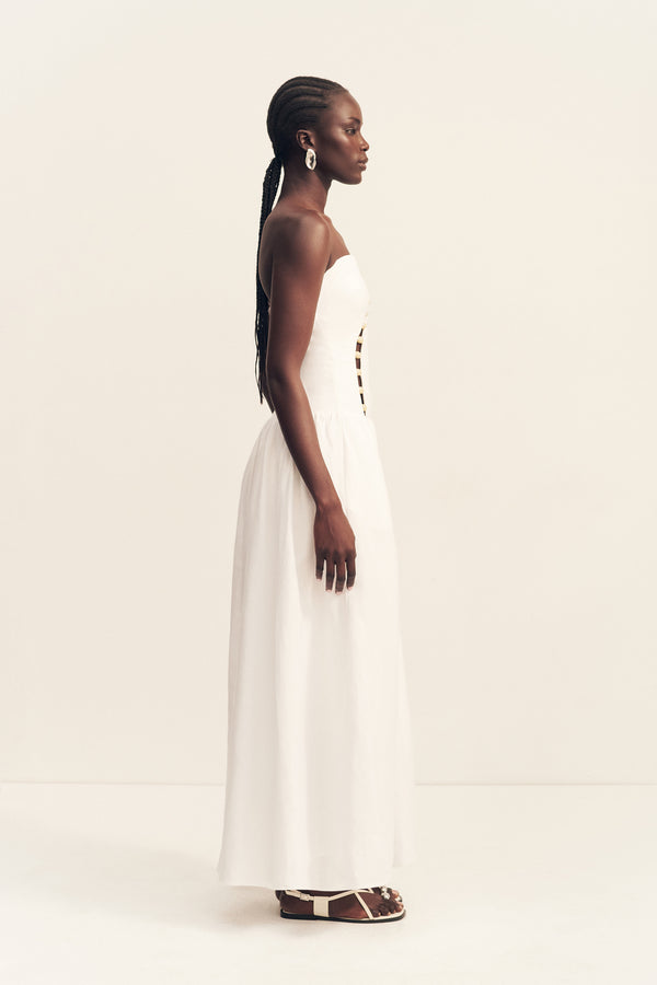 strapless cut out dress Effie Strapless Cut Out Maxi Dress | Ivory | Dresses