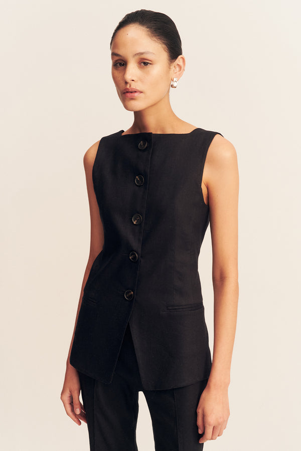 KASBAH VEST - BLACK_D