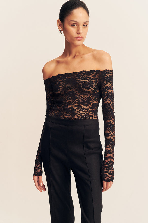 KASBAH SIDE SPLIT PANT - BLACK_D
