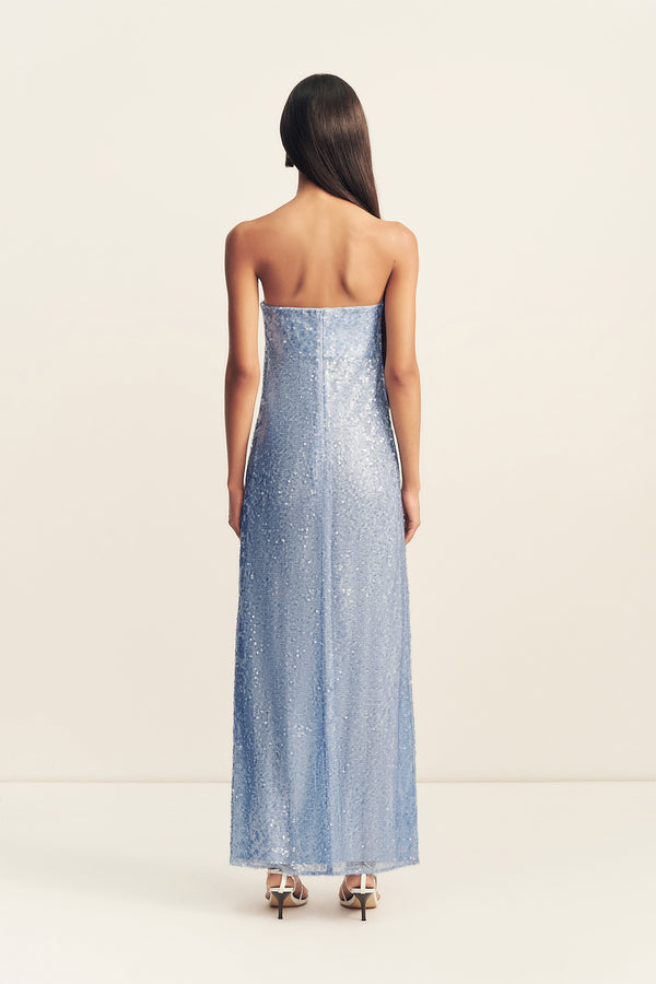 AMERIE STRAPLESS MAXI DRESS - ARCADIAN BLUE