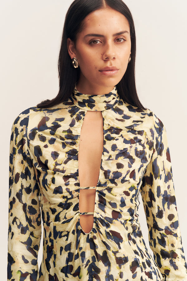 KINETIC HIGH NECK MINI DRESS_D