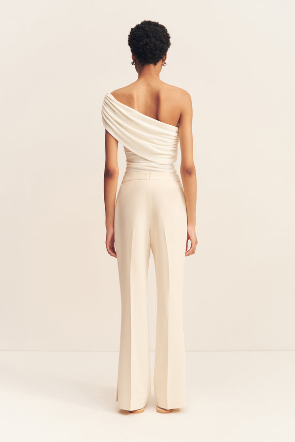 IRENA SIDE SPLIT BUTTON PANT - RICE_B