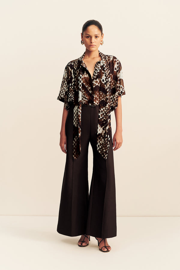 MAIA SHEER SCARF SHIRT WITH TIE