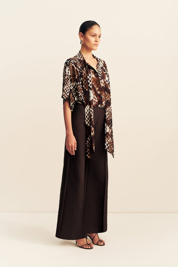 MAIA SHEER SCARF SHIRT WITH TIE