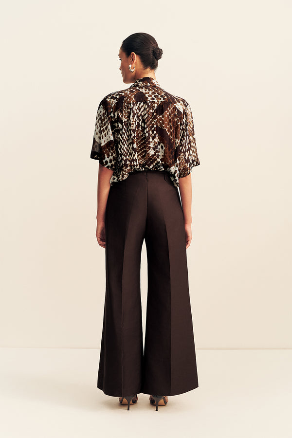 MAIA SHEER SCARF SHIRT WITH TIE