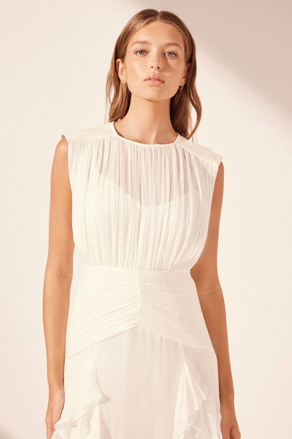 MARGOT ROUND NECK SLEEVELESS MAXI DRESS - IVORY_D