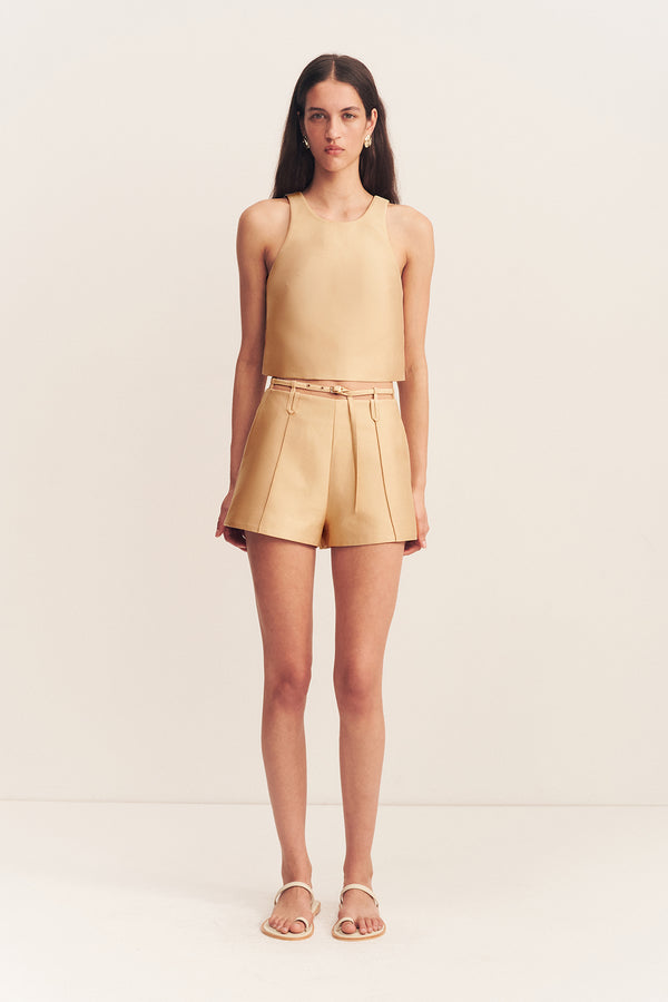 OTIS CROPPED TANK - CARAMEL_F