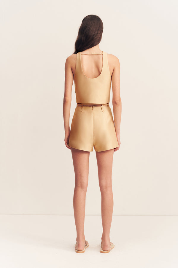 OTIS CROPPED TANK - CARAMEL_B