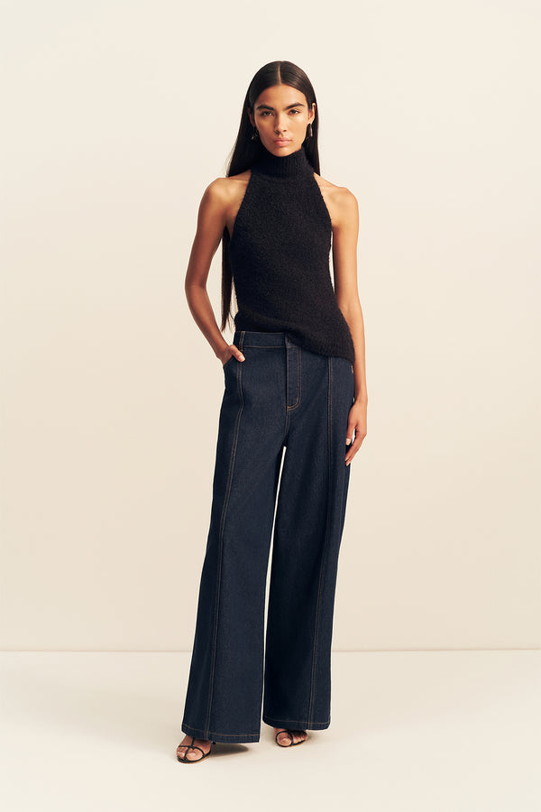 KORINE RACER BACK TOP - BLACK_F