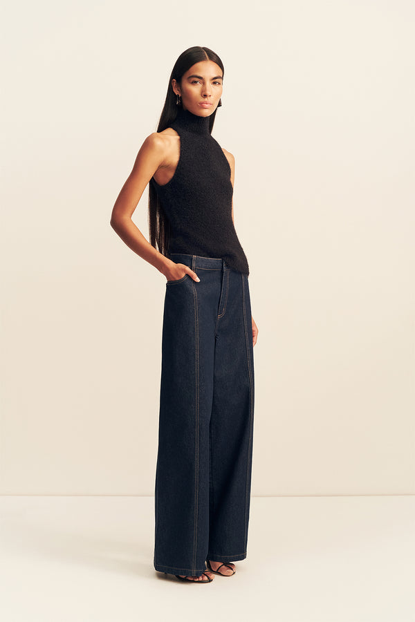 KORINE RACER BACK TOP - BLACK