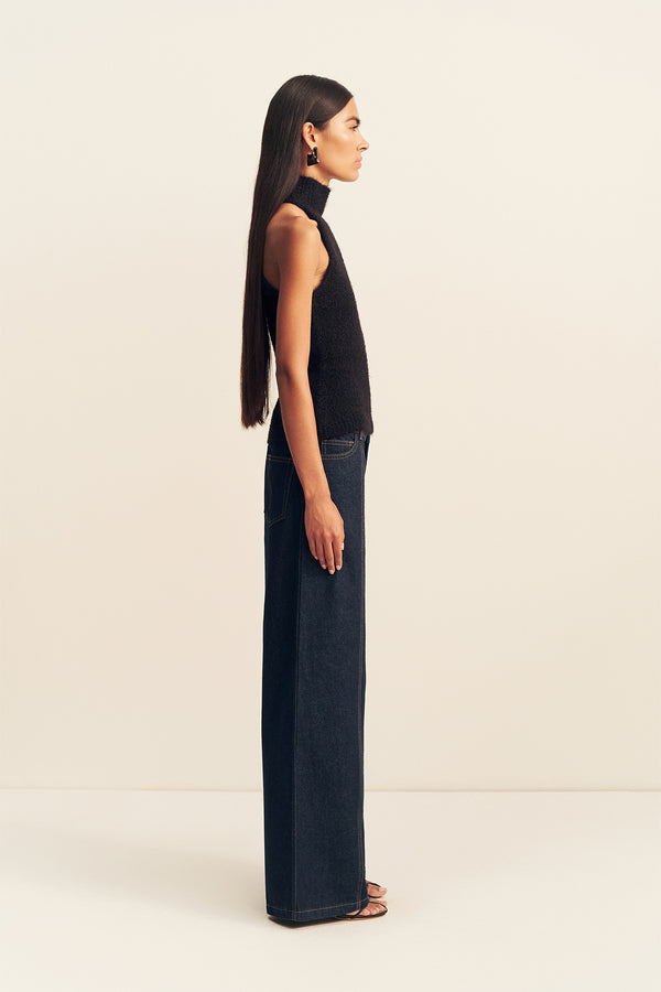 KORINE RACER BACK TOP - BLACK