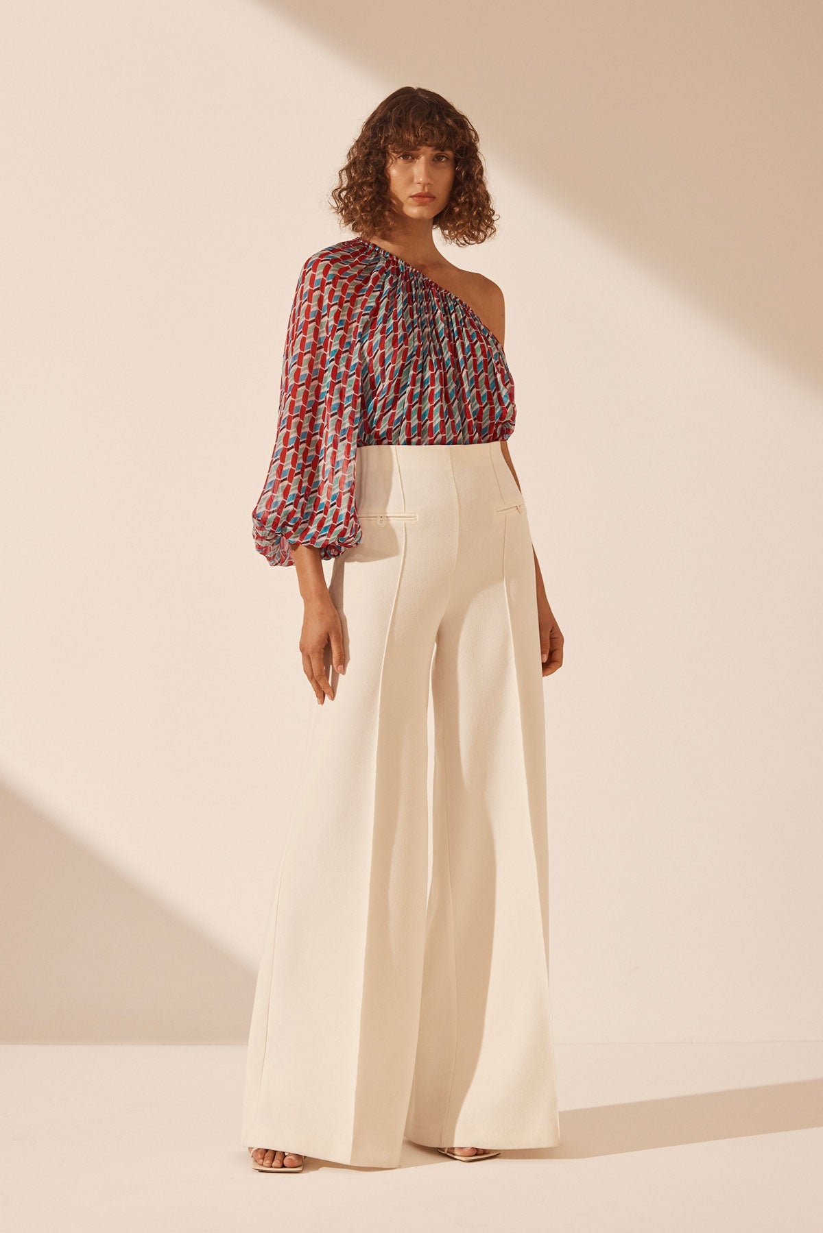 One shoulder blouse discount