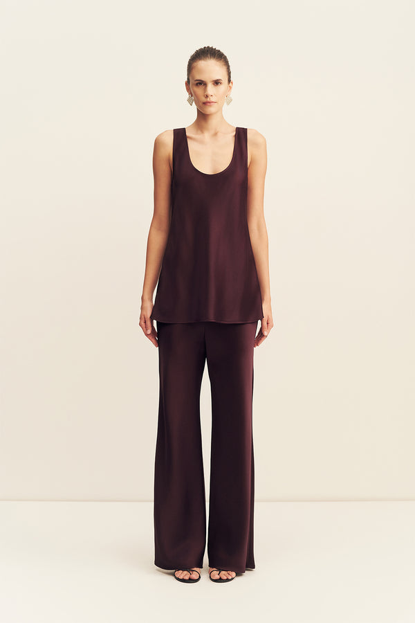 SAVANNA BIAS CUT PANT - PLUM