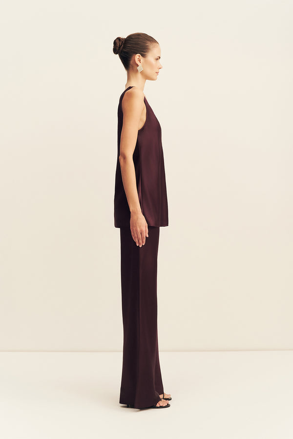 SAVANNA BIAS CUT PANT - PLUM