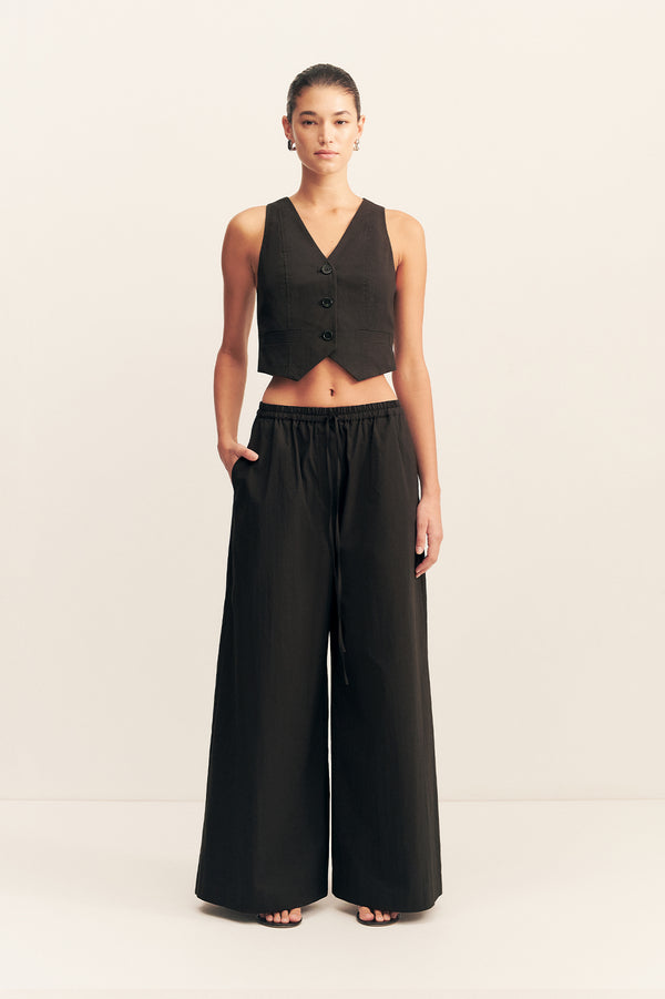 CAMPBELL WIDE LEG PANT - BLACK_F