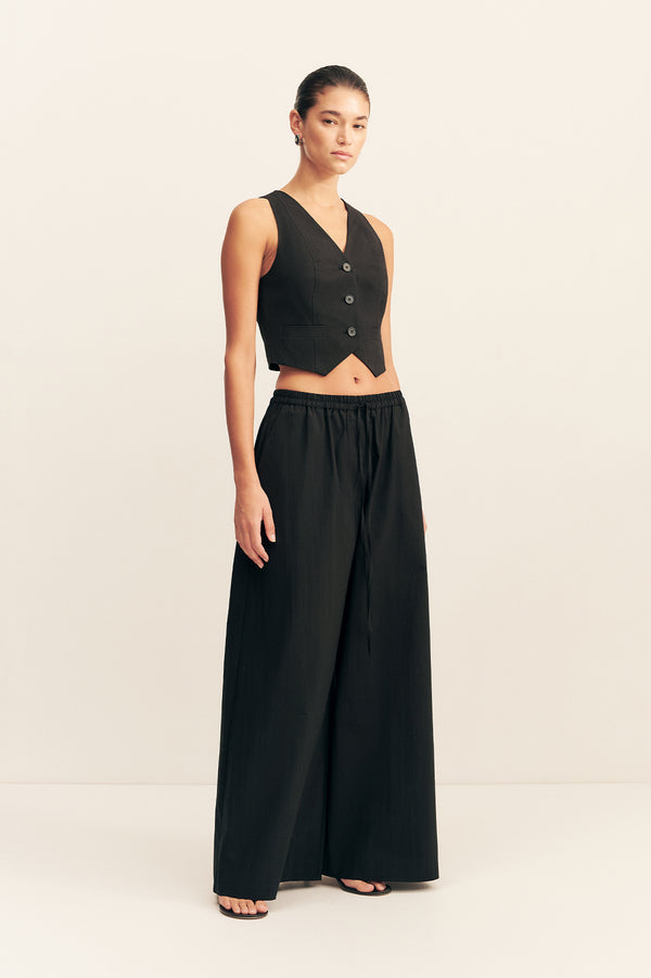 CAMPBELL WIDE LEG PANT - BLACK