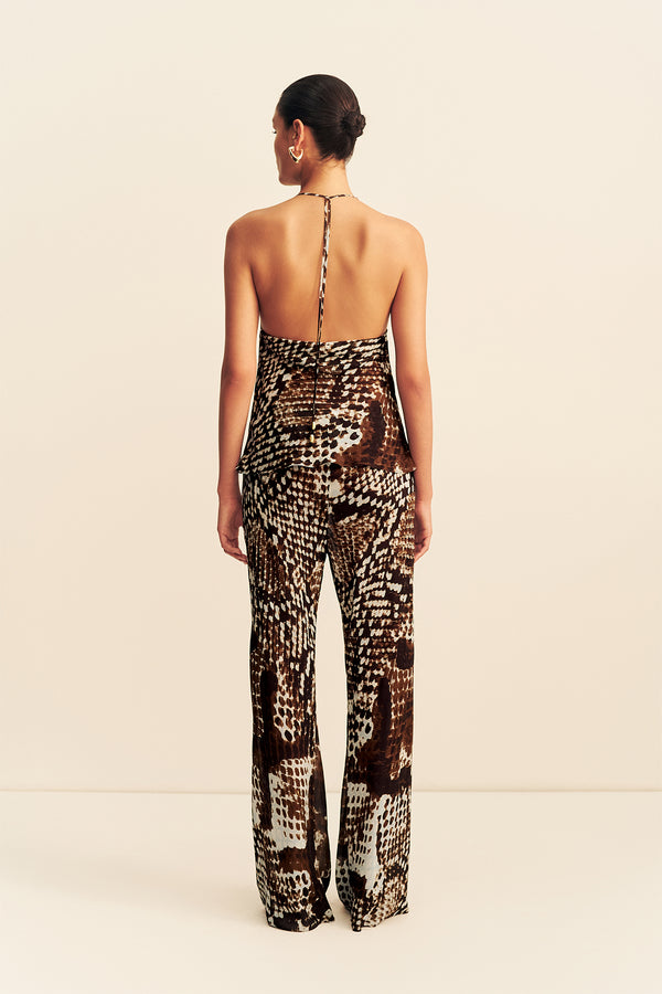 MAIA SHEER OPEN BACK COWL TOP