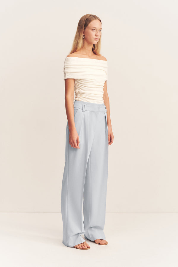 SIMMONS DOUBLE WAISTBAND PANT - GLACIAL BLUE_A