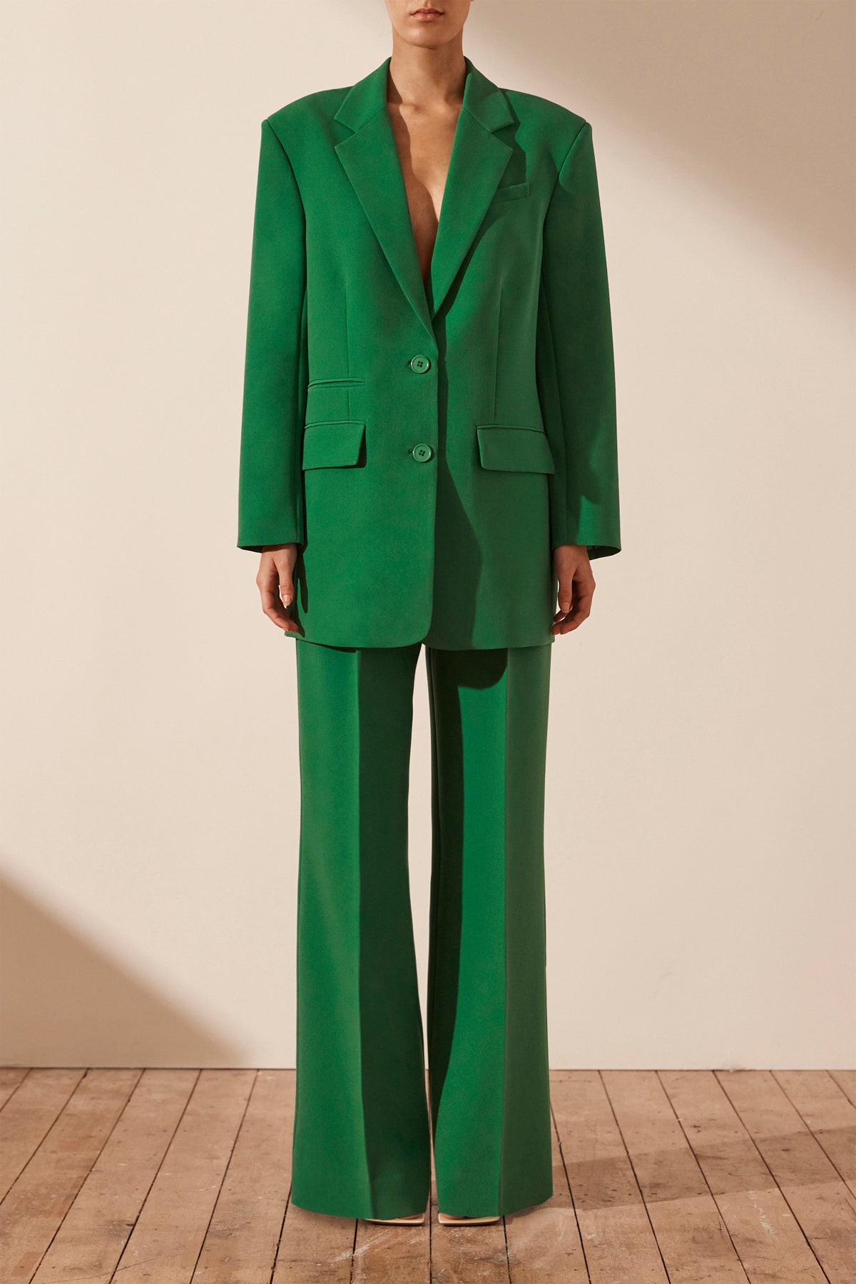 Irena Oversized Blazer | Tree Green | Outerwear | Shona Joy