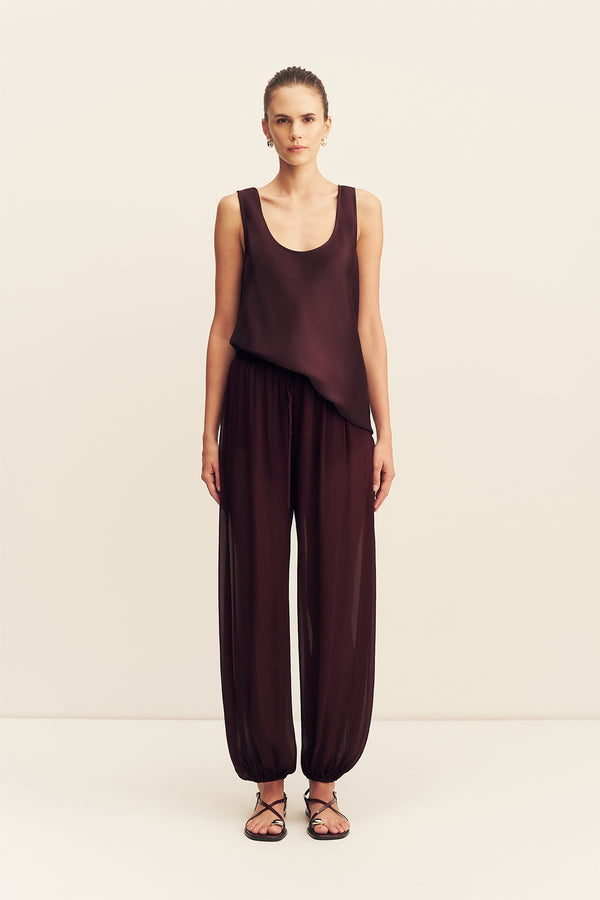 AMINA SHEER HAREM PANT - WINE TASTING_F