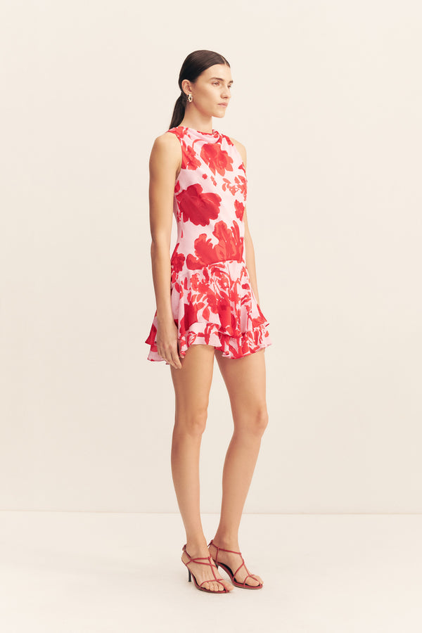 ALEYNA RUFFLE MINI DRESS