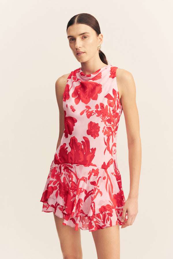 ALEYNA RUFFLE MINI DRESS