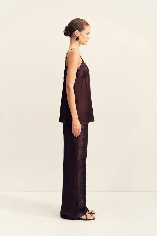 SIMONA LACE CAMI - ESPRESSO