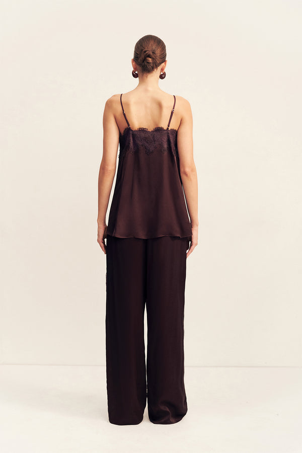 SIMONA LACE CAMI - ESPRESSO