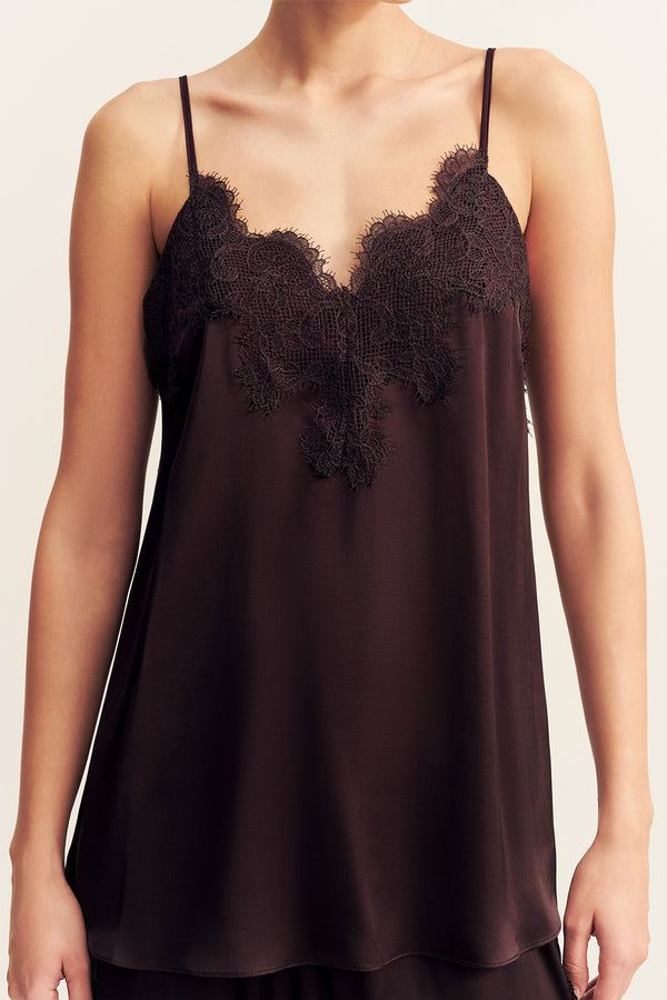 SIMONA LACE CAMI - ESPRESSO