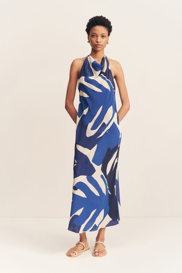 EDWARD SILK TIE MIDI DRESS_F1
