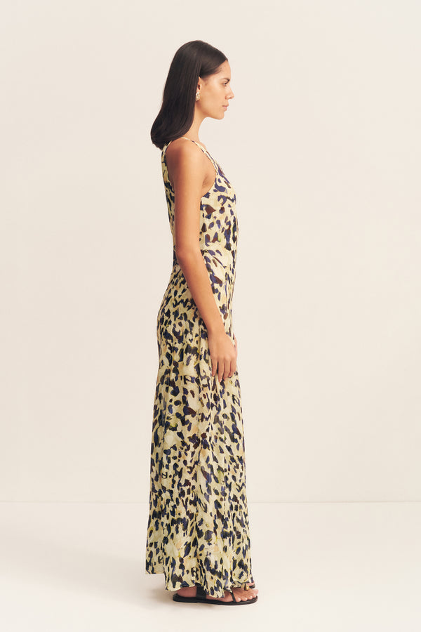 KINETIC ASYMMETRIC PANEL MAXI DRESS_S
