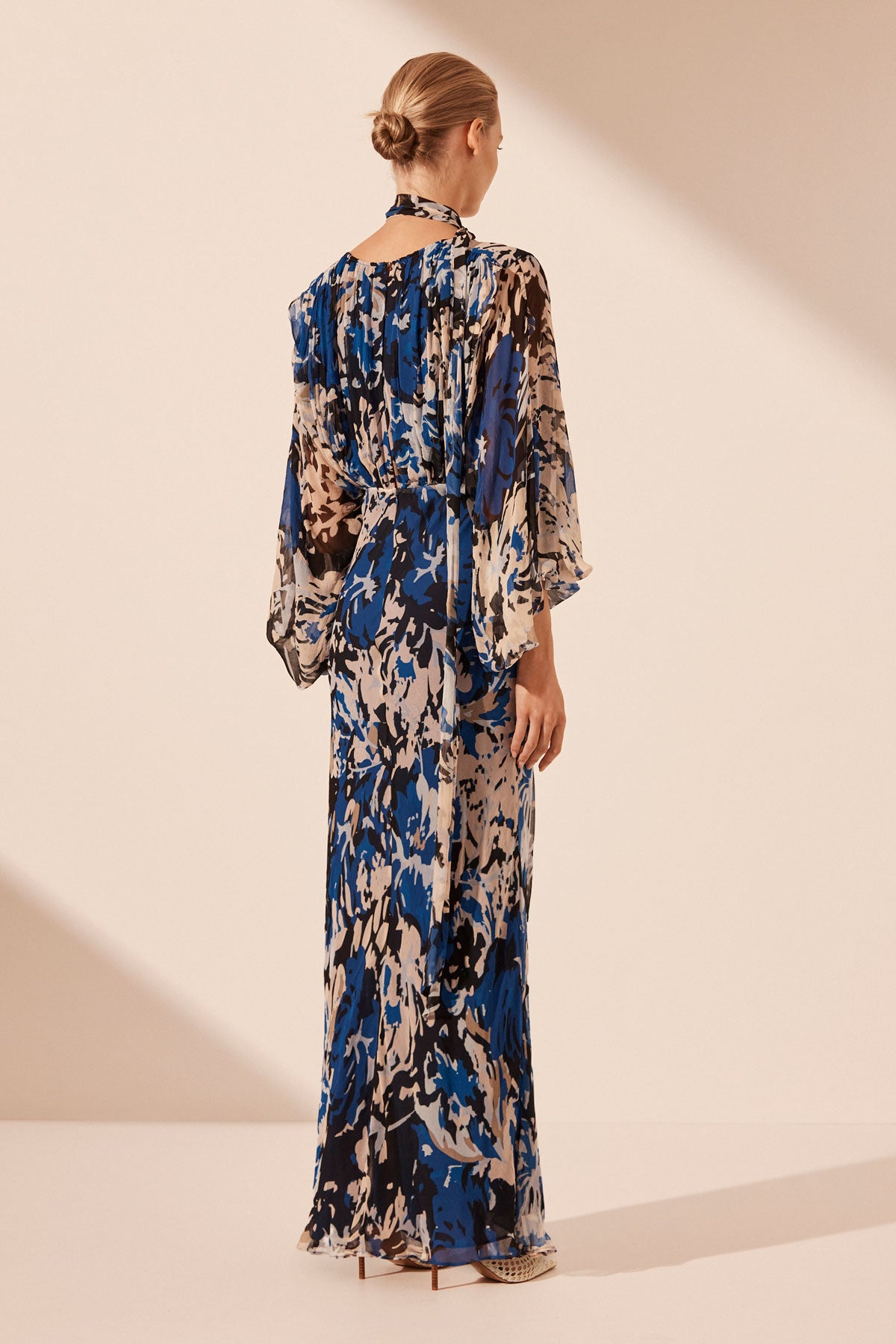 Chiffon Long Sleeve Dress David Jones Designer Evening Dresses For