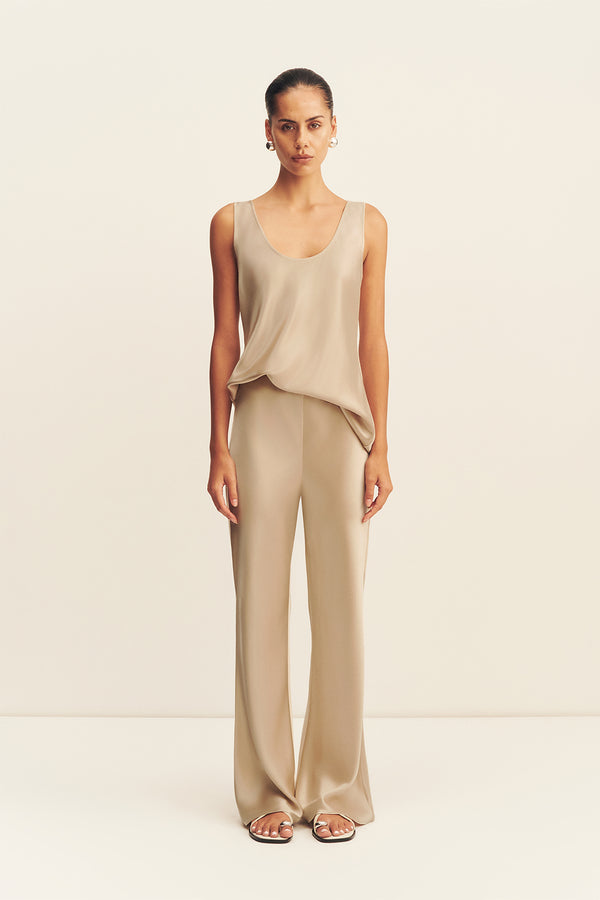 SAVANNA BIAS CUT PANT - CHAMPAGNE_F