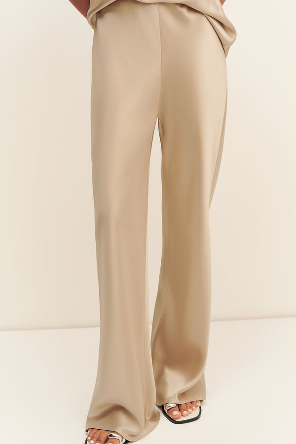 SAVANNA BIAS CUT PANT - CHAMPAGNE