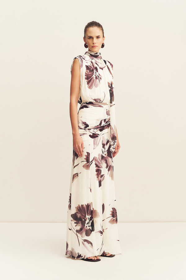 MARPESSA SCARF NECK MAXI DRESS