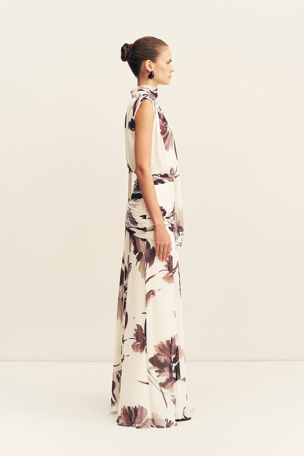 MARPESSA SCARF NECK MAXI DRESS