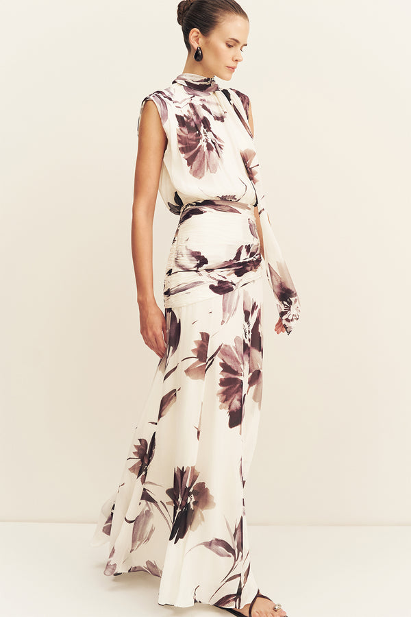 MARPESSA SCARF NECK MAXI DRESS