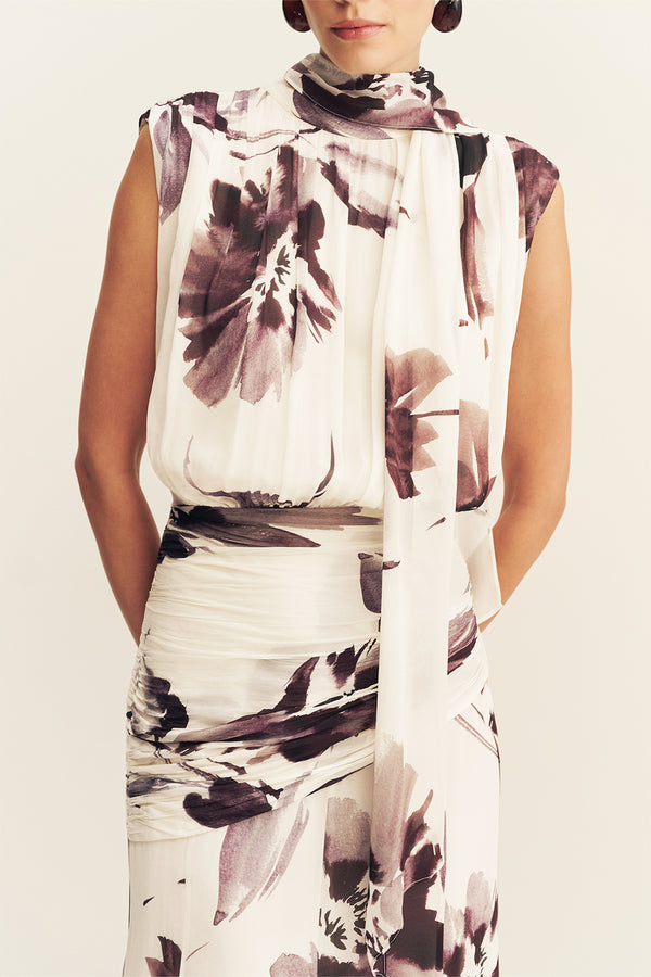 MARPESSA SCARF NECK MAXI DRESS
