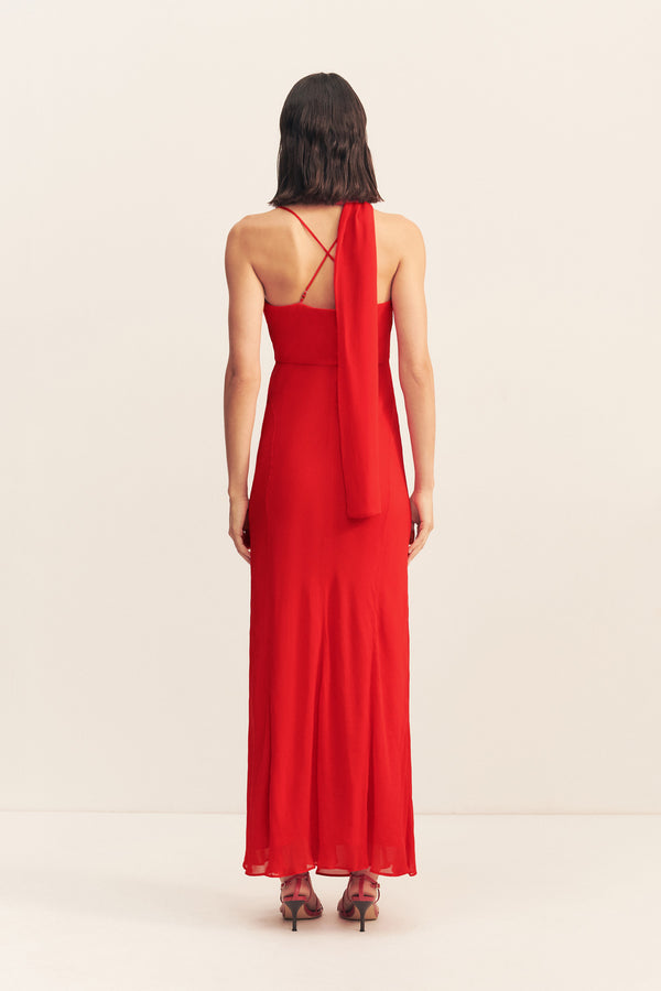 ROMY SCARF MAXI DRESS - CHILLI