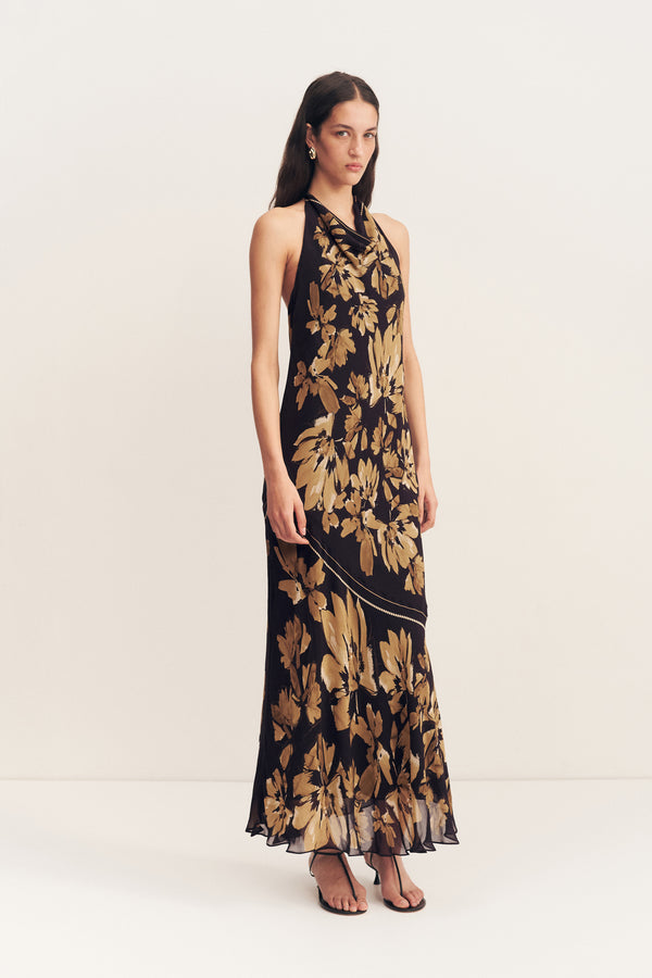 bleeker tie maxi dress Bleeker Tie Maxi Dress | Brushed Floral | Dresses