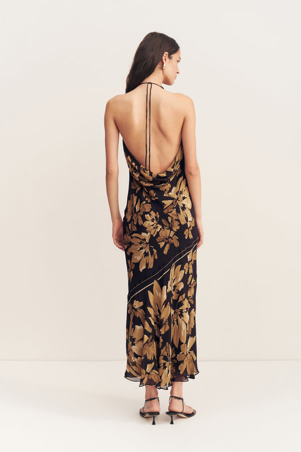 bleeker tie maxi dress Tie Dye Print Embellished Maxi Dress - Multicolor