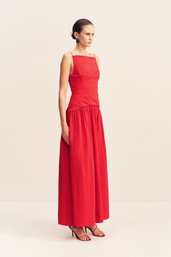 CAMPBELL SQUARE NECK MAXI DRESS - GOJI