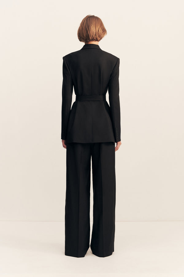 CASTRO BELTED BLAZER - BLACK