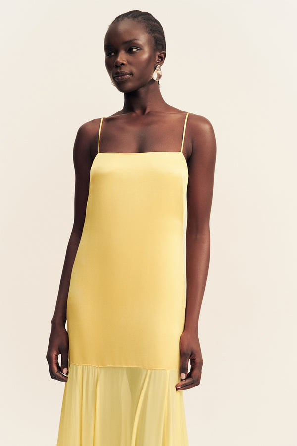 MORAYA DROPPED WAIST MAXI DRESS - SOLEIL
