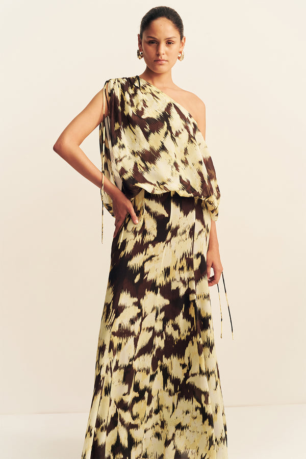 BENNY OFF SHOULDER BLOUSON MAXI DRESS