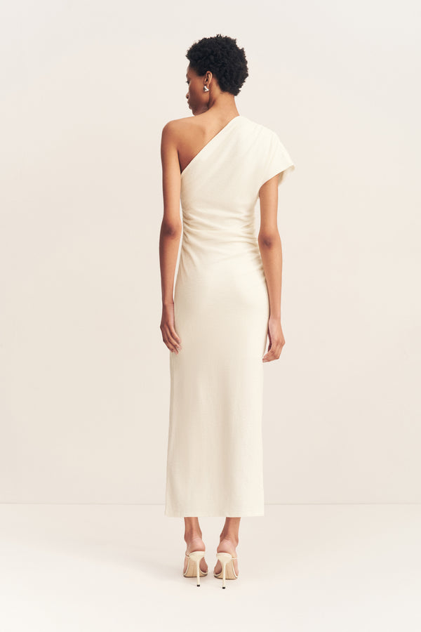 BEAU ASYMMETRICAL MIDI DRESS - IVORY_B